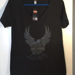 Harley Davidson v neck tee